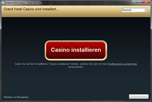 Grand Hotel Casino Installationsprozess