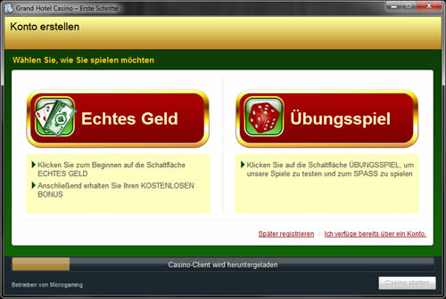 Grand Hotel Casino Installationsprozess